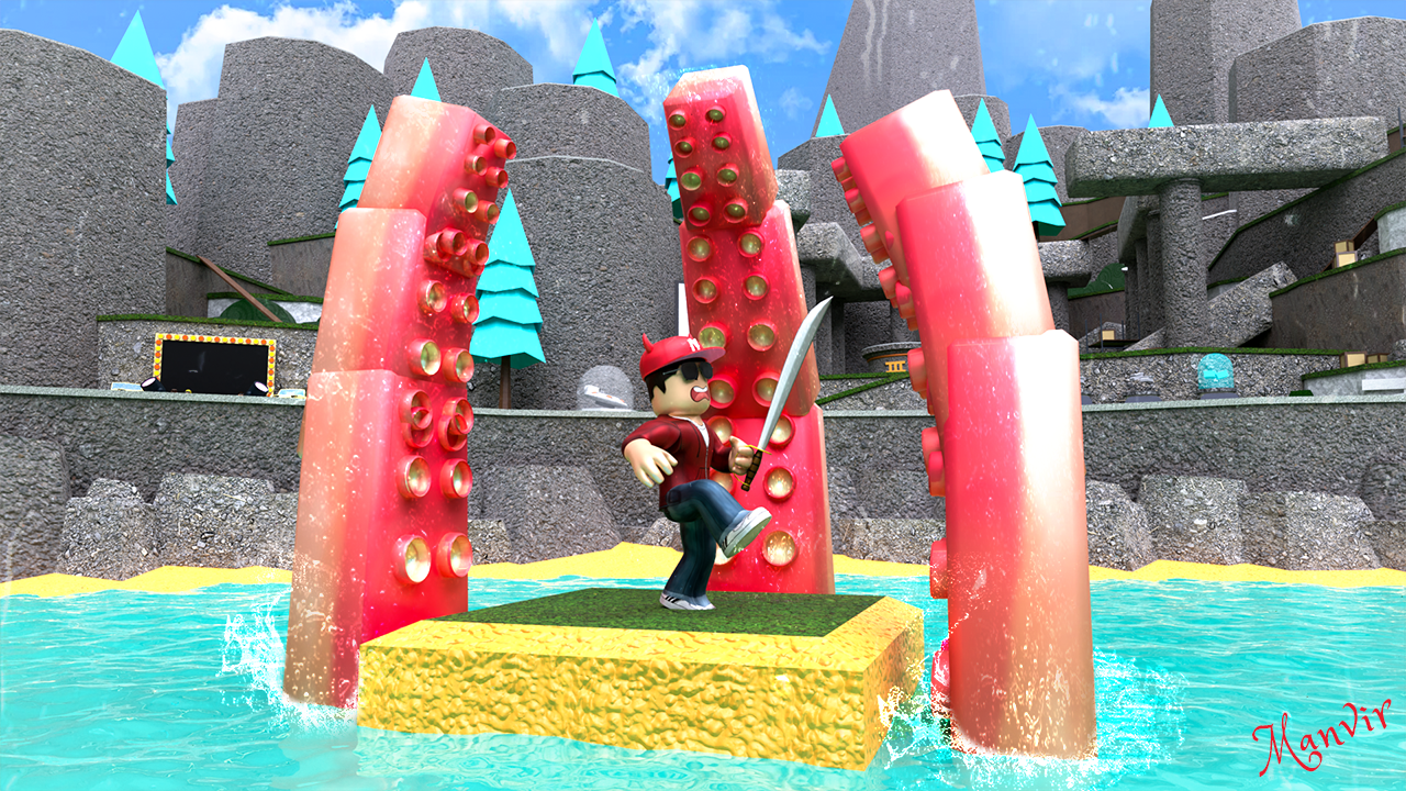 Cursed Islands Guy Fighting Tentacles Thumbnail